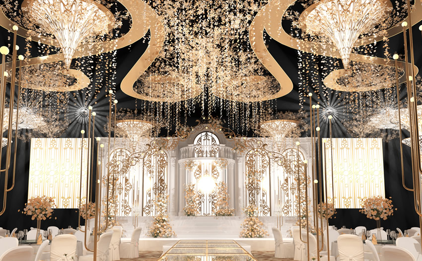 麻栗坡花木兰喜事汇金色大厅效果展示